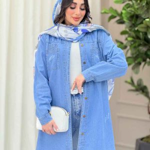 مانتو جین جیب دوبل کد 6350
