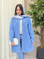 مانتو جین جیب دوبل کد 6350 - تصویر 3