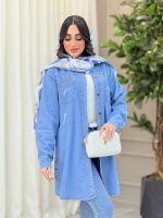 مانتو جین جیب دوبل کد 6350 - تصویر 5
