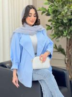 مانتو دو جیب آستین پیله کاملیا کد 6247 - تصویر 8