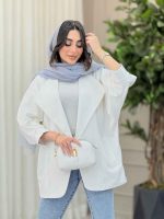 مانتو دو جیب آستین پیله کاملیا کد 6247 - تصویر 4