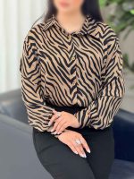 شومیز طرح دار سوفیا کد 6148 - تصویر 4