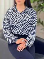 شومیز طرح دار سوفیا کد 6148 - تصویر 5