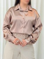 شومیز ساتن افرا کد 6179 - تصویر 5