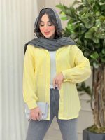 شومیز راه راه تک جیب کد 6208 - تصویر 3