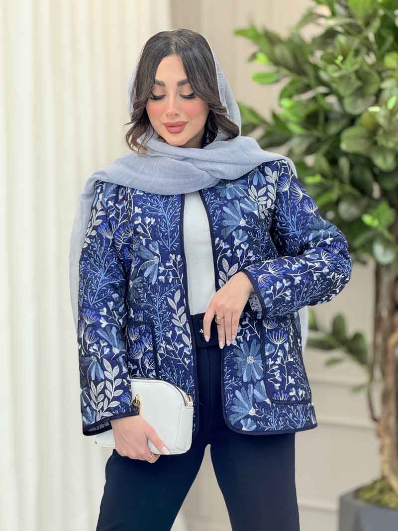 مانتو طرح دار هلما کد 6209 مانتو طرح دار هلما کد 6209