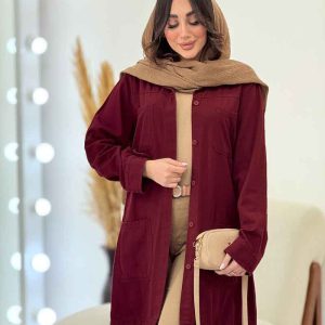 مانتو چهار جیب پایین بندی کد 6195