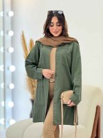 مانتو چهار جیب پایین بندی کد 6195 - تصویر 10