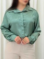 شومیز ساتن طرح دار هانا کد 6177 - تصویر 14
