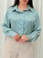 شومیز ساتن طرح دار هانا کد 6177