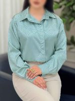 شومیز ساتن طرح دار هانا کد 6177 - تصویر 20