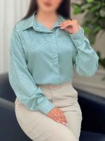 شومیز ساتن طرح دار هانا کد 6177 - تصویر 10