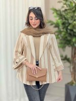 مانتو راه راه پشت دو پاگن کد 6221 - تصویر 2