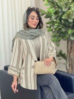 مانتو راه راه پشت دو پاگن کد 6221 - تصویر 11