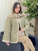 مانتو ژاکارد جلو باز سارگل کد 6229 - تصویر 8