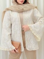 مانتو ژاکارد جلو باز سارگل کد 6229 - تصویر 12