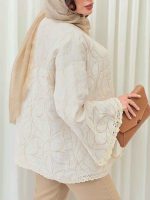 مانتو ژاکارد جلو باز سارگل کد 6229 - تصویر 10