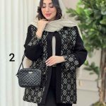 مانتو طرح دار سیمین کد 6219