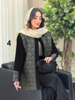 مانتو طرح دار سیمین کد 6219 - تصویر 4
