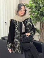 مانتو طرح دار سیمین کد 6219 - تصویر 2