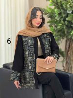 مانتو طرح دار سیمین کد 6219 - تصویر 19