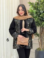 مانتو طرح دار سیمین کد 6219 - تصویر 12