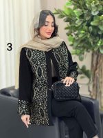 مانتو طرح دار سیمین کد 6219 - تصویر 9