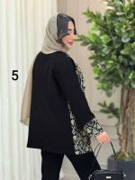 مانتو طرح دار سیمین کد 6219 - تصویر 13