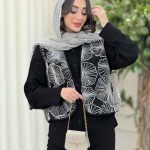 شومیز دو تکه طرح دار کد 6205