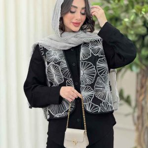 شومیز دو تکه طرح دار کد 6205