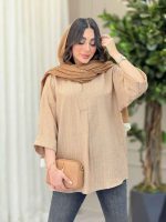 مانتو یقه ایستاده جلو بسته کد 6146 - تصویر 16