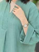 مانتو یقه ایستاده جلو بسته کد 6146 - تصویر 7