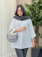 مانتو یقه ایستاده جلو بسته کد 6146 - تصویر 10
