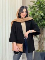 مانتو مازراتی دو جیب دو دکمه کد 6233 - تصویر 3