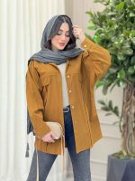 مانتو جیب نما پیله دار کد 6203 - تصویر 8
