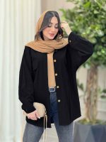 مانتو جیب نما پیله دار کد 6203 - تصویر 12