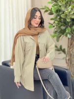 مانتو جیب نما پیله دار کد 6203 - تصویر 11