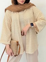 شومیز طرح لوزی سیما کد 6243 - تصویر 8