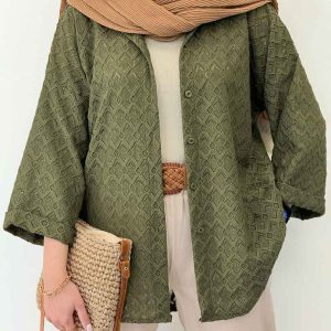 شومیز طرح لوزی سیما کد 6243