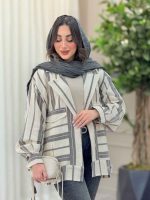 مانتو راه راه پایین پاگن کد 6220