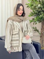 مانتو راه راه پایین پاگن کد 6220 - تصویر 9