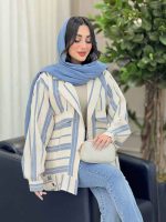 مانتو راه راه پایین پاگن کد 6220 - تصویر 12