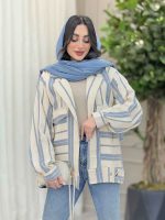 مانتو راه راه پایین پاگن کد 6220 - تصویر 2