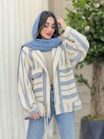 مانتو راه راه پایین پاگن کد 6220 - تصویر 15