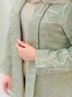 مانتو ژاکارد گلبرگ کد 6206 - تصویر 6