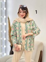 مانتو طرح دار ترلان کد 6241 - تصویر 14