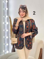 مانتو طرح دار ترلان کد 6241 - تصویر 20