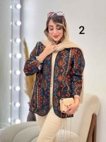مانتو طرح دار ترلان کد 6241 - تصویر 5
