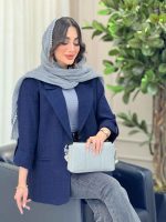 مانتو دو دکمه فرانک کد 6237 - تصویر 4