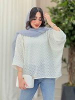 شومیز جلو بسته طرح لوزی کد 6244 - تصویر 14